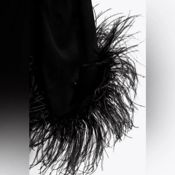 ZARA TOP WITH FEATHERS - Picture 4 of 8
